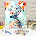 Canvas oil paint by numbers Colorful Deer